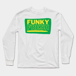 Funky Fresh Old School Hip Hop Green/Gold Long Sleeve T-Shirt